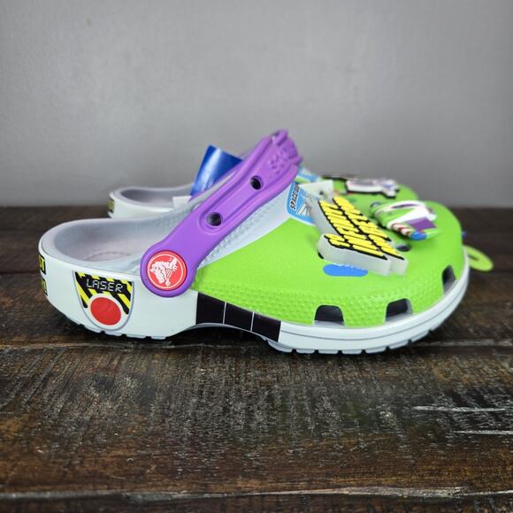 CROCS Kids Sandals in Green and Purple - Picture 5 of 11